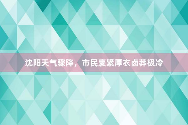 沈阳天气骤降，市民裹紧厚衣卤莽极冷